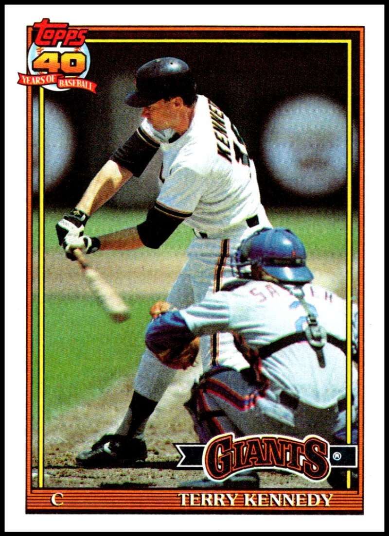 1991 Topps #66 Terry Kennedy Baseball San Francisco Giants Image 1