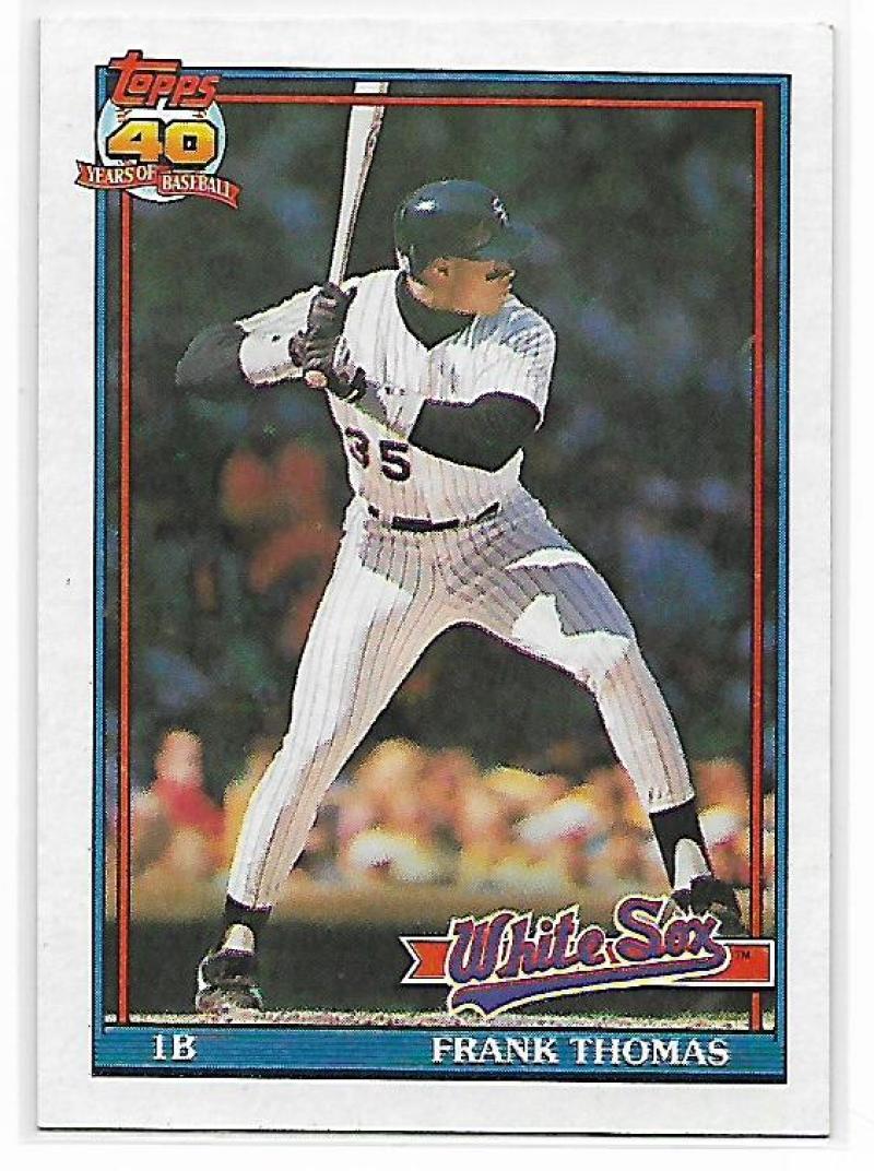 1991 Topps #79 Frank Thomas Baseball Chicago White Sox Image 1