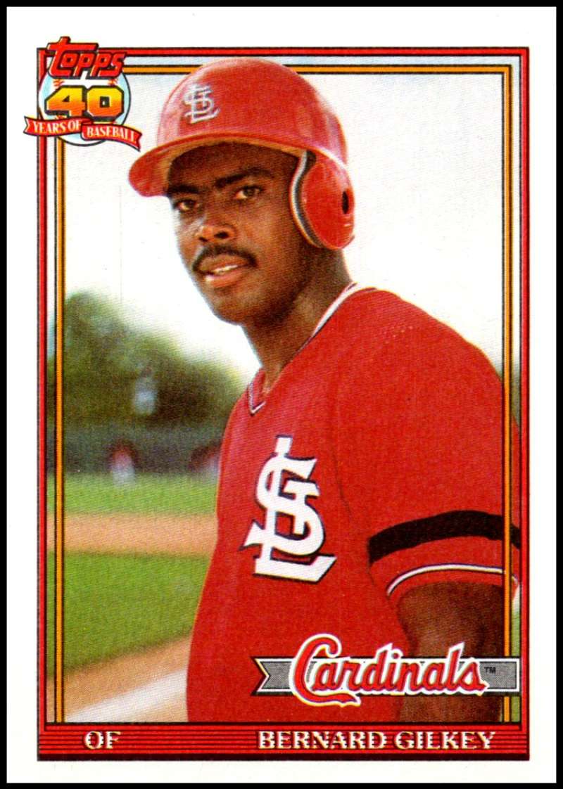 1991 Topps #126 Bernard Gilkey Baseball St. Louis Cardinals Image 1