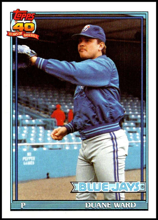 1991 Topps #181 Duane Ward Baseball Toronto Blue Jays  Image 1