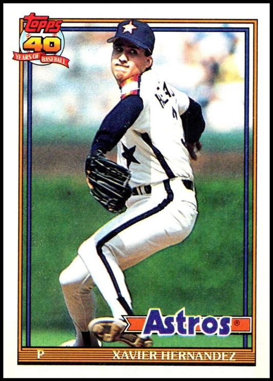 1991 Topps #194 Xavier Hernandez Baseball Houston Astros  Image 1