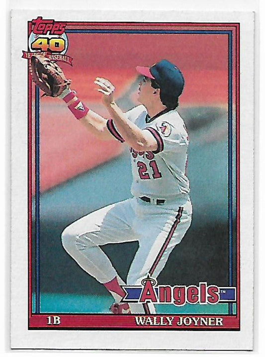 1991 Topps #195 Wally Joyner Baseball California Angels  Image 1