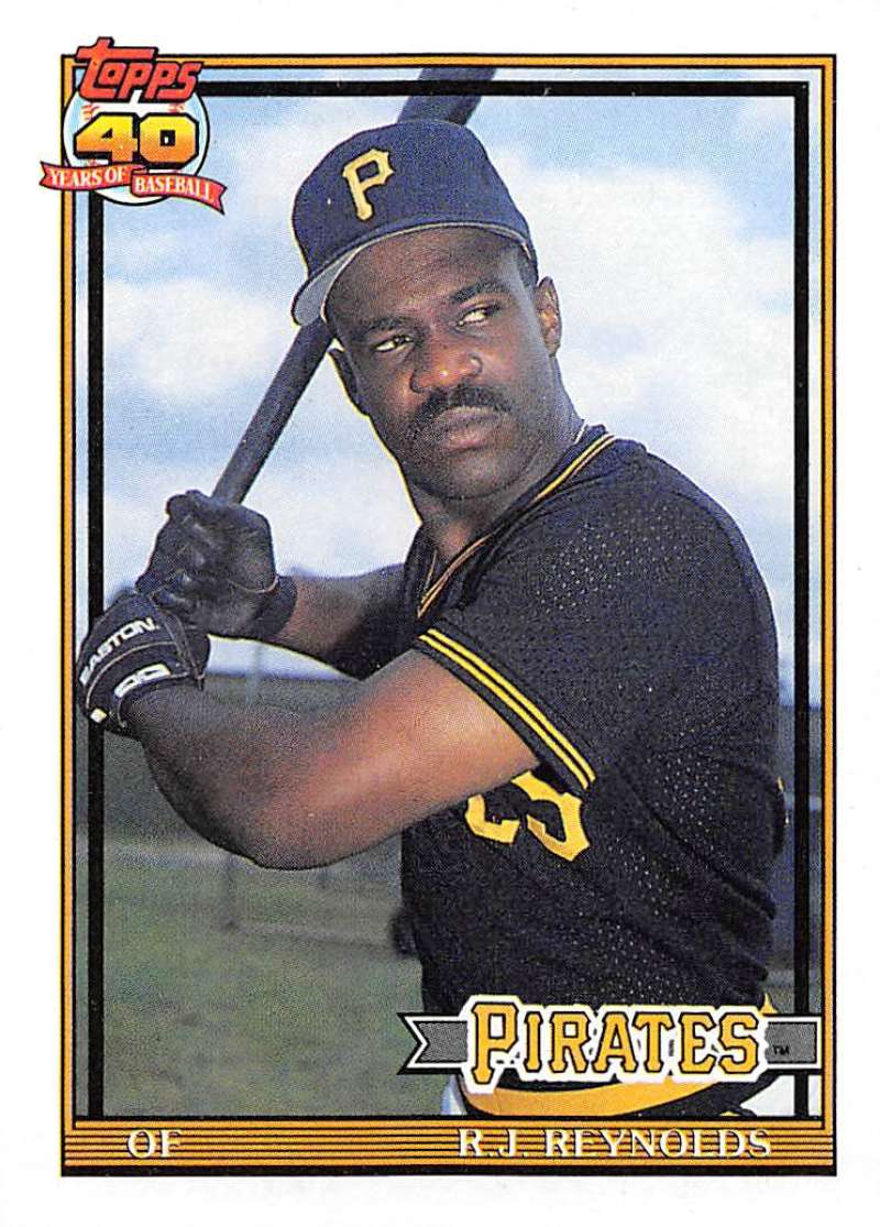 1991 Topps #198 R.J. Reynolds Baseball Pittsburgh Pirates Image 1