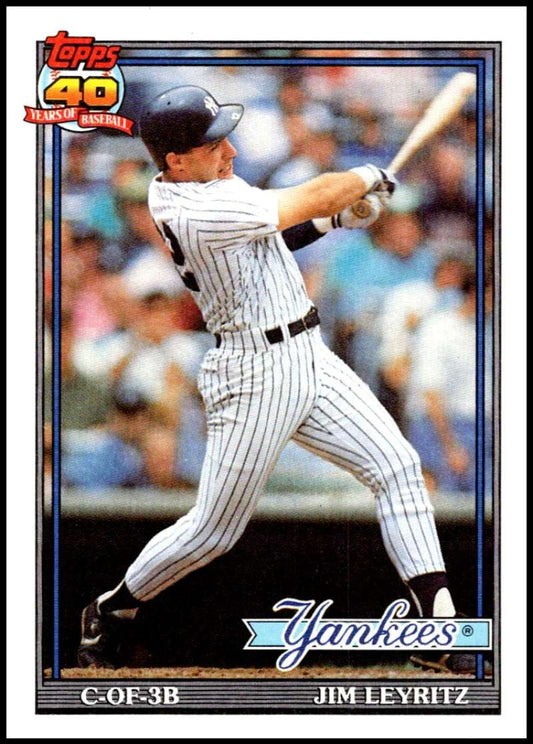 1991 Topps #202 Jim Leyritz Baseball New York Yankees  Image 1