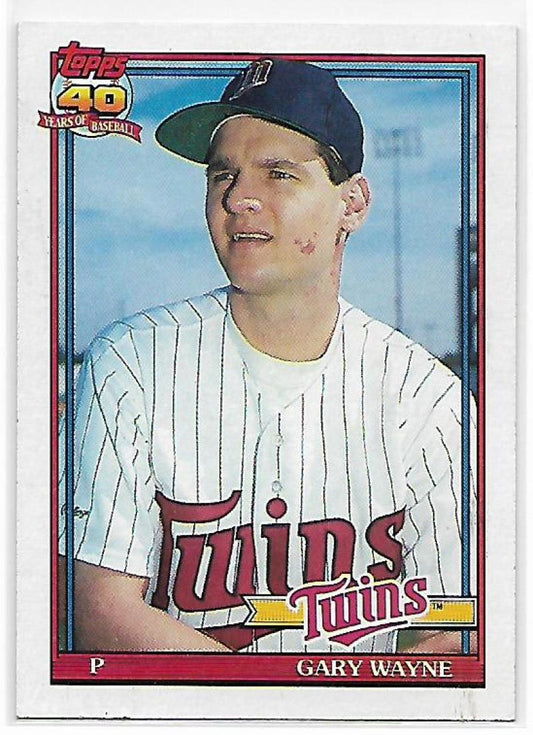 1991 Topps #207 Gary Wayne Baseball Minnesota Twins  Image 1