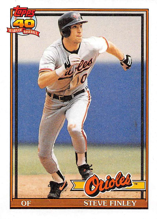 1991 Topps #212 Steve Finley Baseball Baltimore Orioles  Image 1