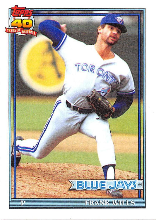 1991 Topps #213 Frank Wills Baseball Toronto Blue Jays  Image 1