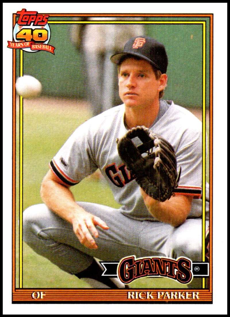 1991 Topps #218 Rick Parker Baseball San Francisco Giants Image 1