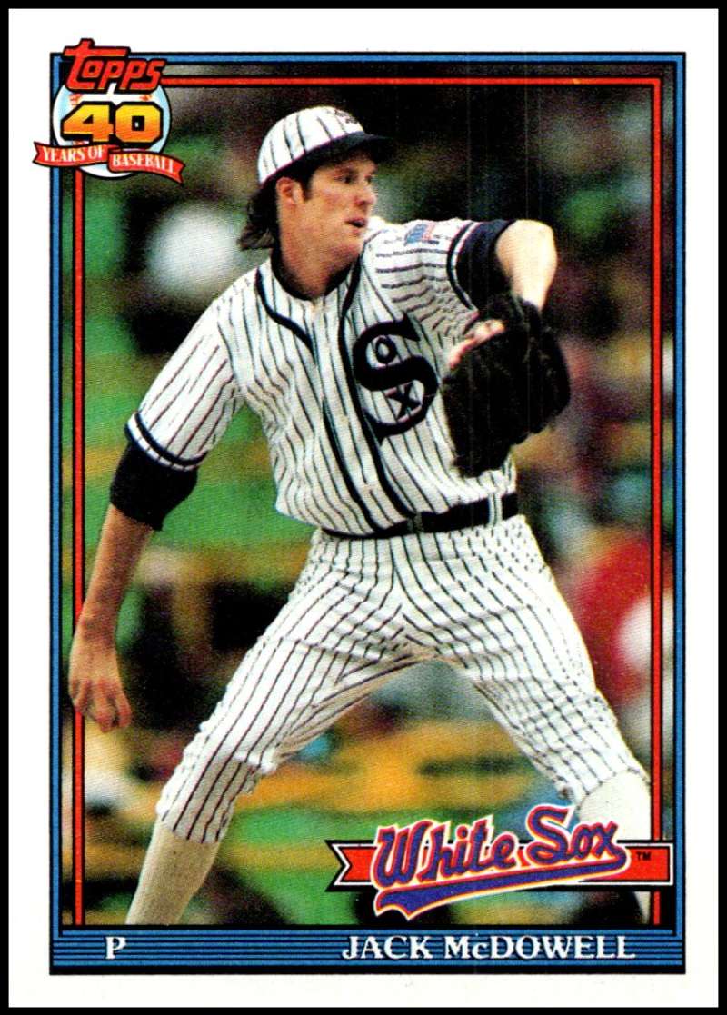 1991 Topps #219 Jack McDowell Baseball Chicago White Sox Image 1