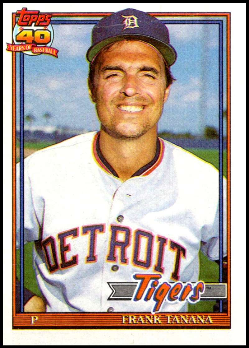 1991 Topps #236 Frank Tanana ERR Baseball Detroit Tigers Image 1