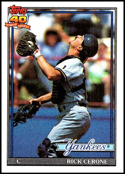 1991 Topps #237 Rick Cerone Baseball New York Yankees  Image 1