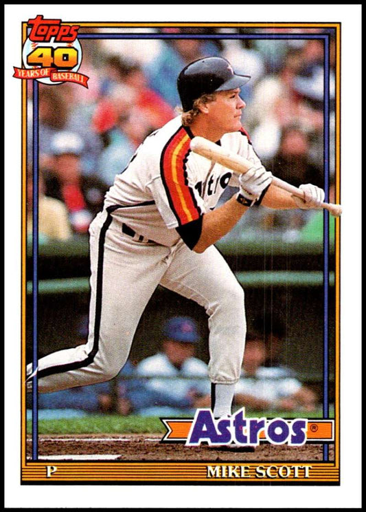 1991 Topps #240 Mike Scott Baseball Houston Astros  Image 1