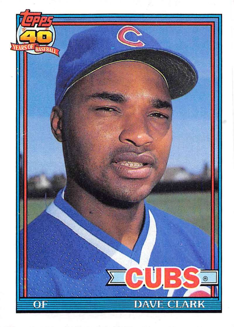1991 Topps #241 Dave Clark UER Baseball Chicago Cubs Image 1