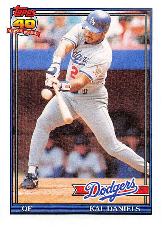 1991 Topps #245 Kal Daniels Baseball Los Angeles Dodgers  Image 1
