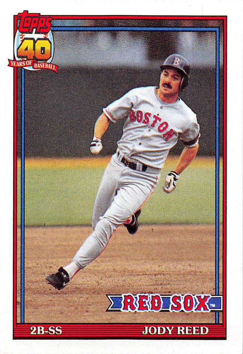 1991 Topps #247 Jody Reed Baseball Boston Red Sox Image 1