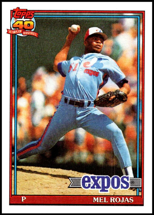1991 Topps #252 Mel Rojas Baseball Montreal Expos  Image 1