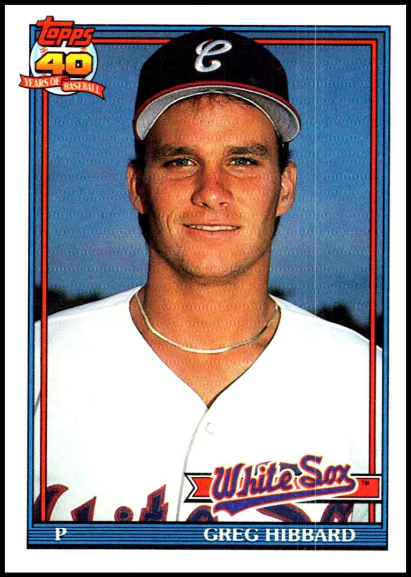 1991 Topps #256 Greg Hibbard Baseball Chicago White Sox Image 1