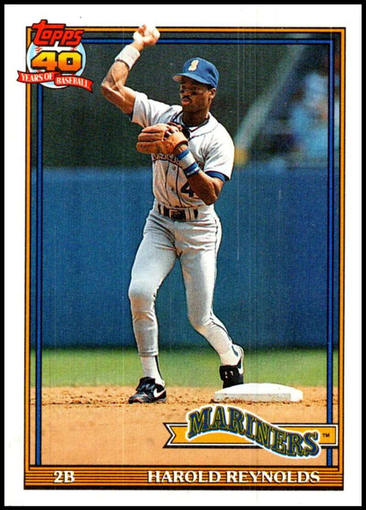 1991 Topps #260 Harold Reynolds Baseball Seattle Mariners  Image 1