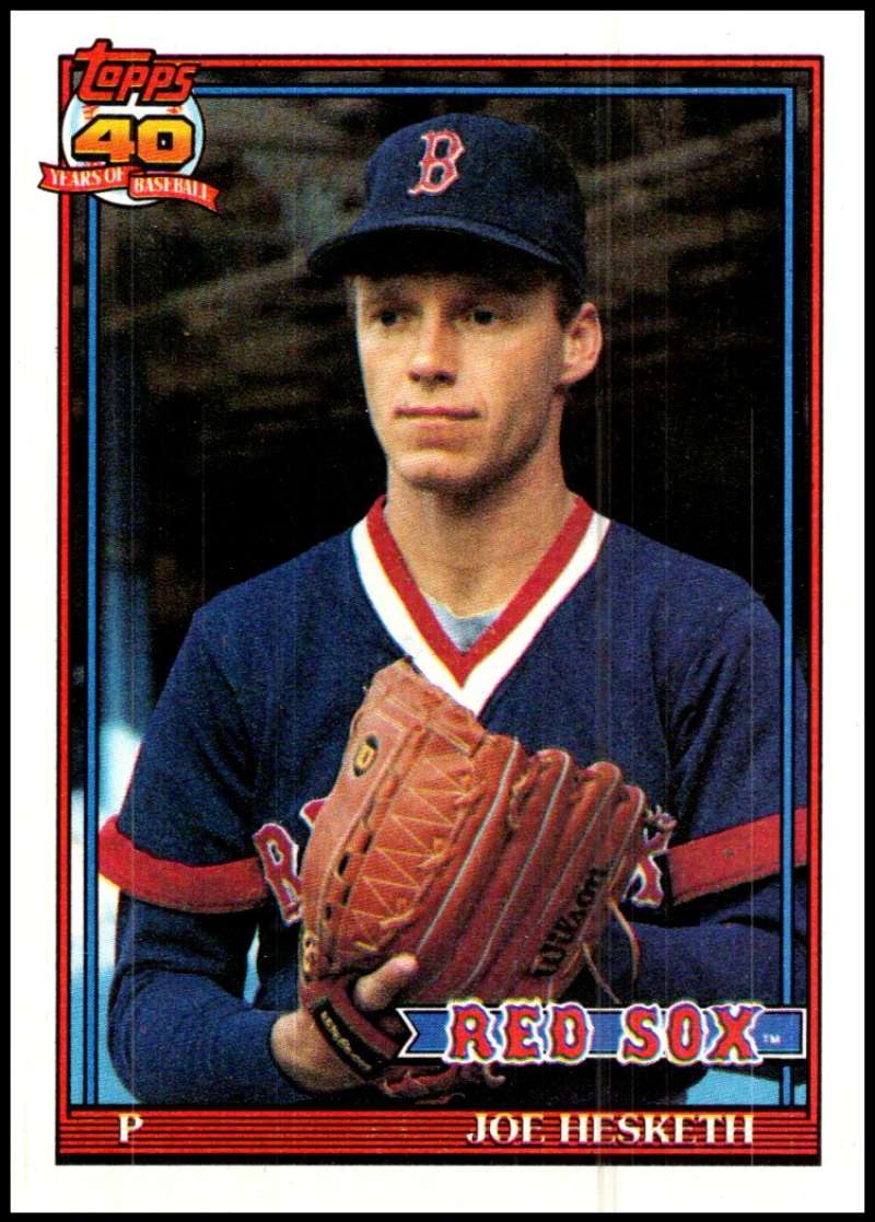 1991 Topps #269 Joe Hesketh Baseball Boston Red Sox Image 1