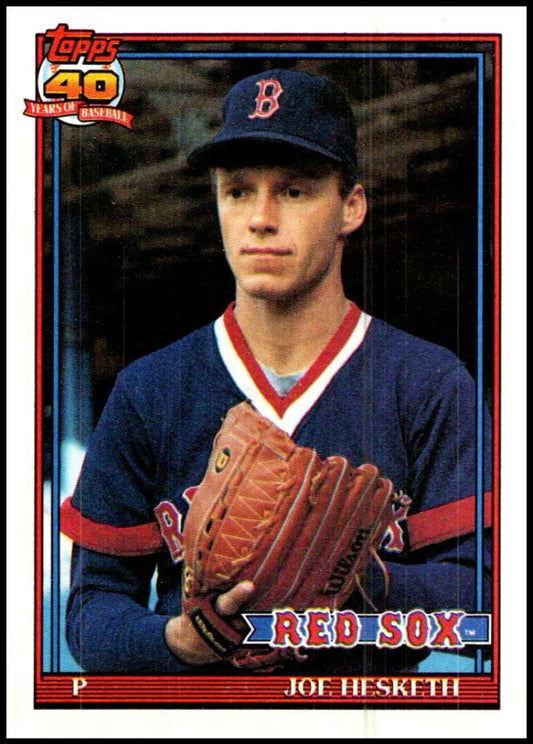 1991 Topps #269 Joe Hesketh Baseball Boston Red Sox  Image 1