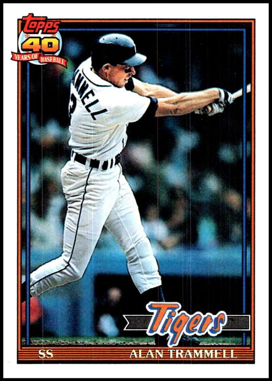1991 Topps #275 Alan Trammell Baseball Detroit Tigers  Image 1