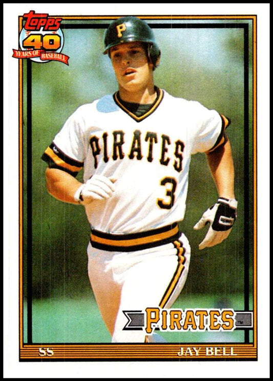 1991 Topps #293 Jay Bell Baseball Pittsburgh Pirates  Image 1