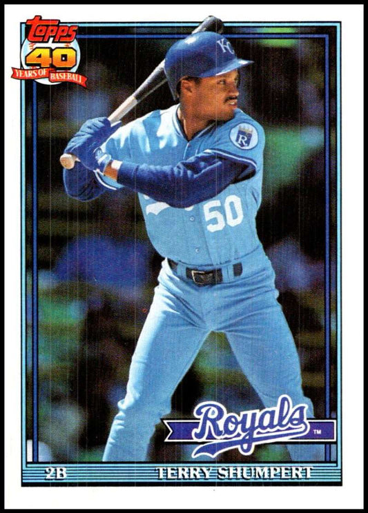1991 Topps #322 Terry Shumpert Baseball Kansas City Royals  Image 1