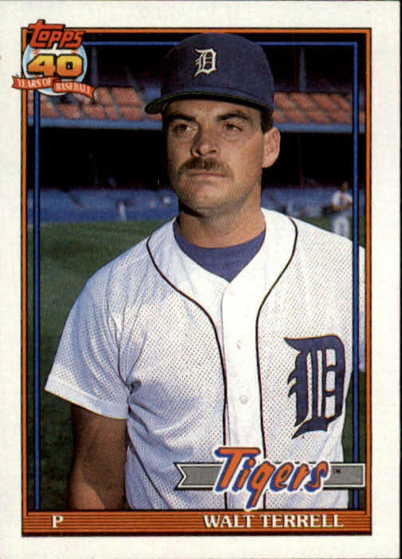1991 Topps #328 Walt Terrell Baseball Detroit Tigers Image 1