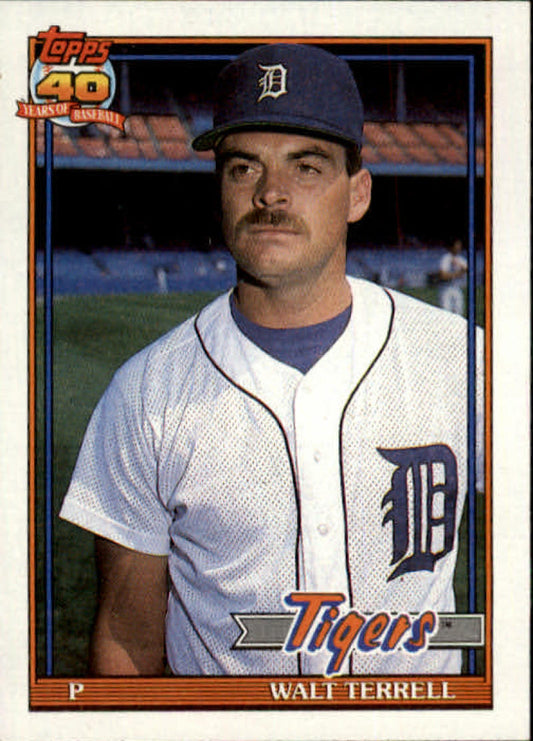 1991 Topps #328 Walt Terrell Baseball Detroit Tigers  Image 1