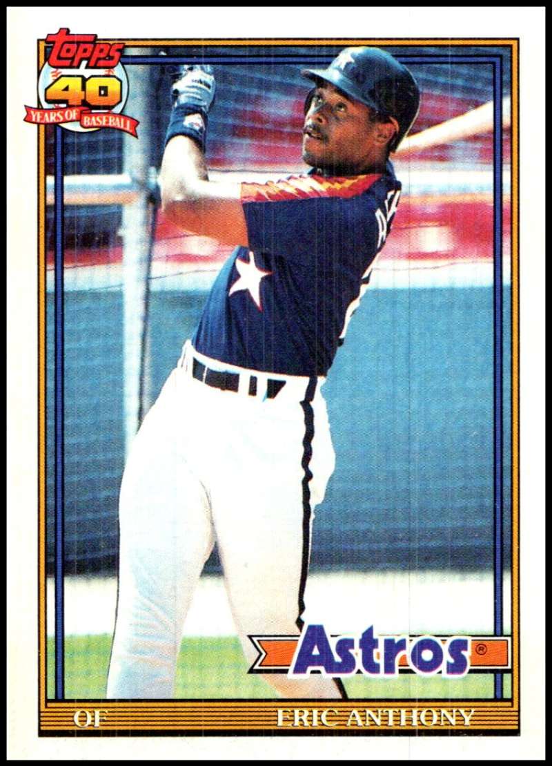1991 Topps #331 Eric Anthony Baseball Houston Astros Image 1