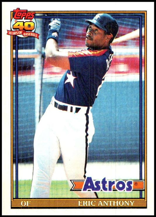 1991 Topps #331 Eric Anthony Baseball Houston Astros  Image 1