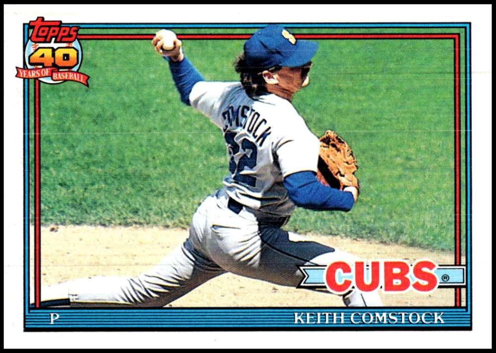 1991 Topps #337 Keith Comstock ERR Baseball Seattle Mariners Image 1