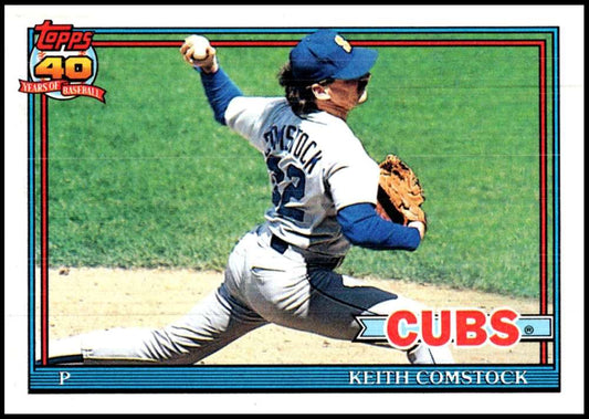 1991 Topps #337 Keith Comstock ERR Baseball Seattle Mariners  Image 1