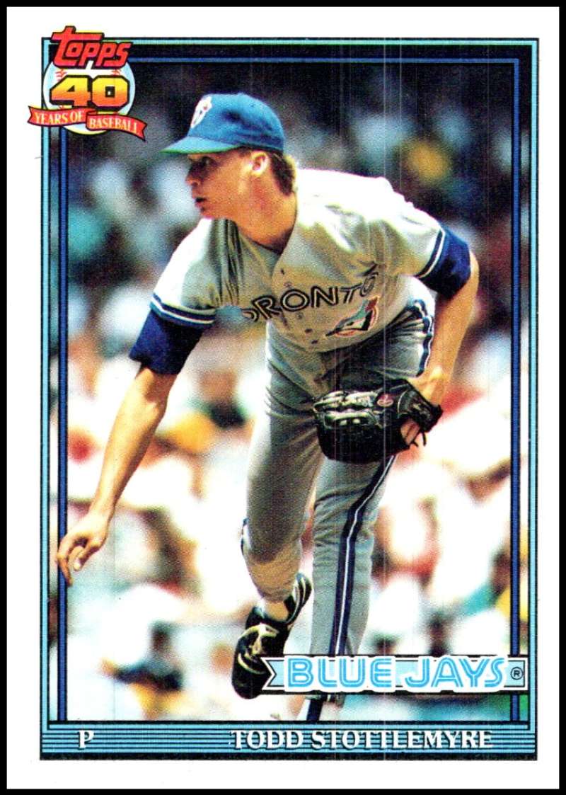 1991 Topps #348 Todd Stottlemyre Baseball Toronto Blue Jays Image 1