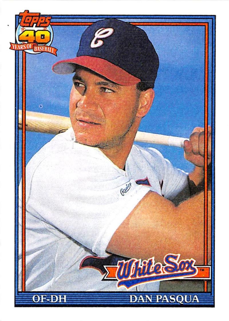 1991 Topps #364 Dan Pasqua Baseball Chicago White Sox Image 1