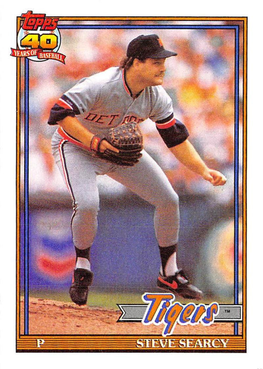 1991 Topps #369 Steve Searcy Baseball Detroit Tigers  Image 1