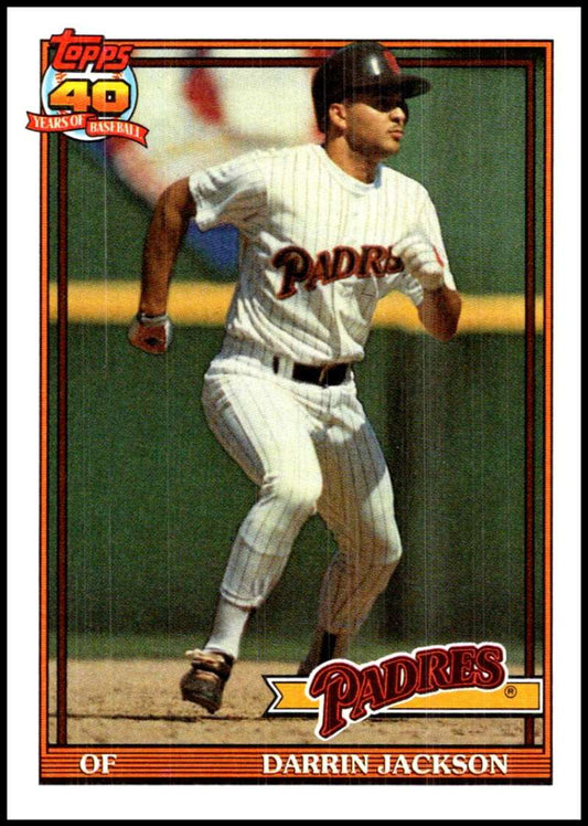 1991 Topps #373 Darrin Jackson Baseball San Diego Padres  Image 1