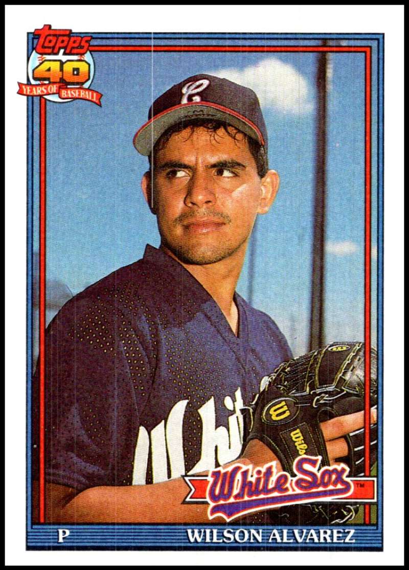 1991 Topps #378 Wilson Alvarez TC ERR Baseball Chicago White Sox Image 1