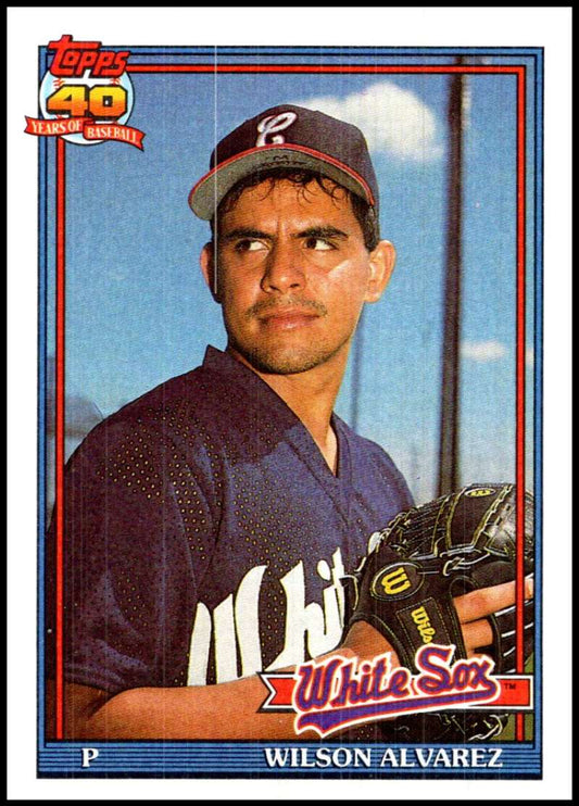 1991 Topps #378 Wilson Alvarez TC ERR Baseball Chicago White Sox  Image 1