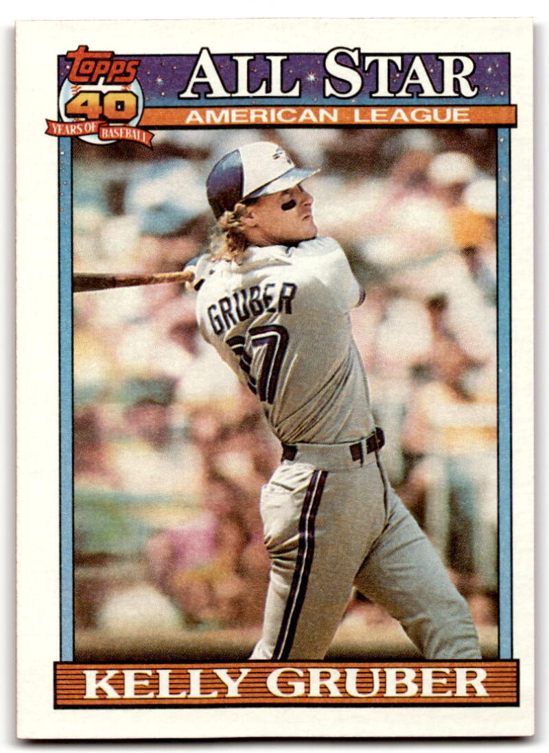 1991 Topps #388 Kelly Gruber AS Baseball Toronto Blue Jays Image 1