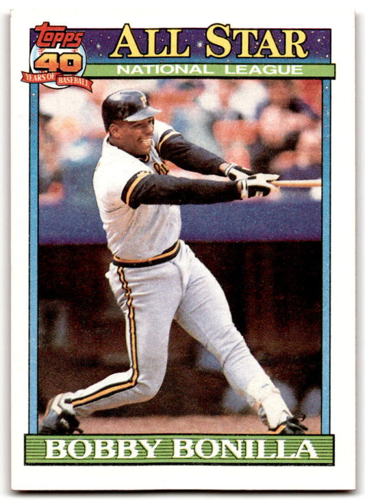 1991 Topps #403 Bobby Bonilla AS Baseball Pittsburgh Pirates  Image 1