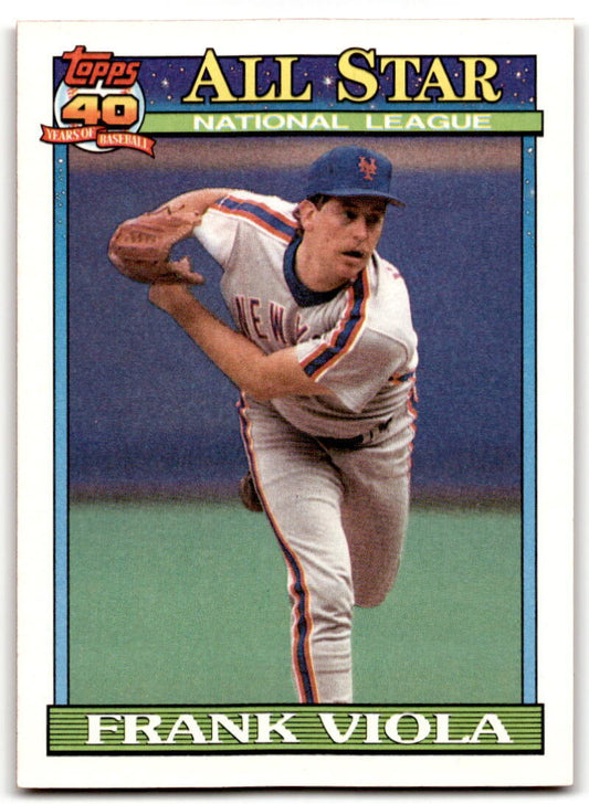 1991 Topps #406 Frank Viola AS Baseball New York Mets  Image 1