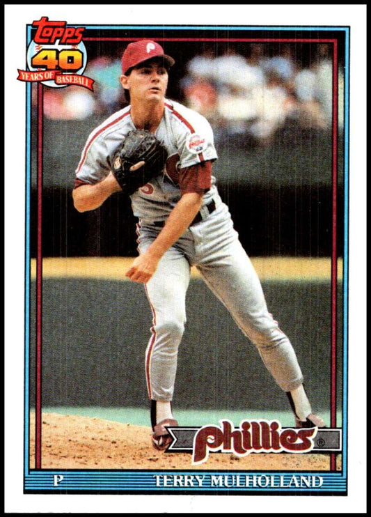 1991 Topps #413 Terry Mulholland Baseball Philadelphia Phillies  Image 1