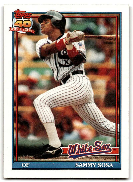 1991 Topps #414 Sammy Sosa Baseball Chicago White Sox  Image 1