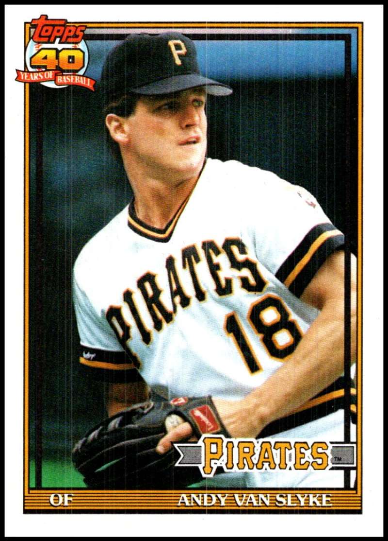 1991 Topps #425 Andy Van Slyke Baseball Pittsburgh Pirates Image 1