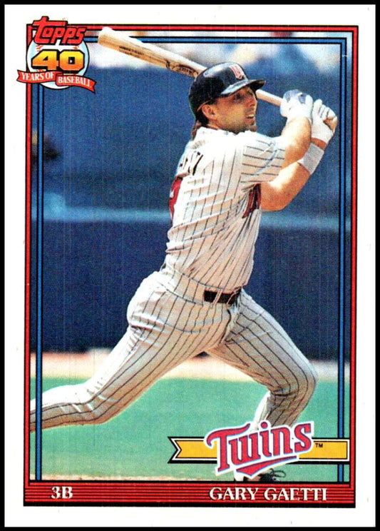 1991 Topps #430 Gary Gaetti Baseball Minnesota Twins  Image 1