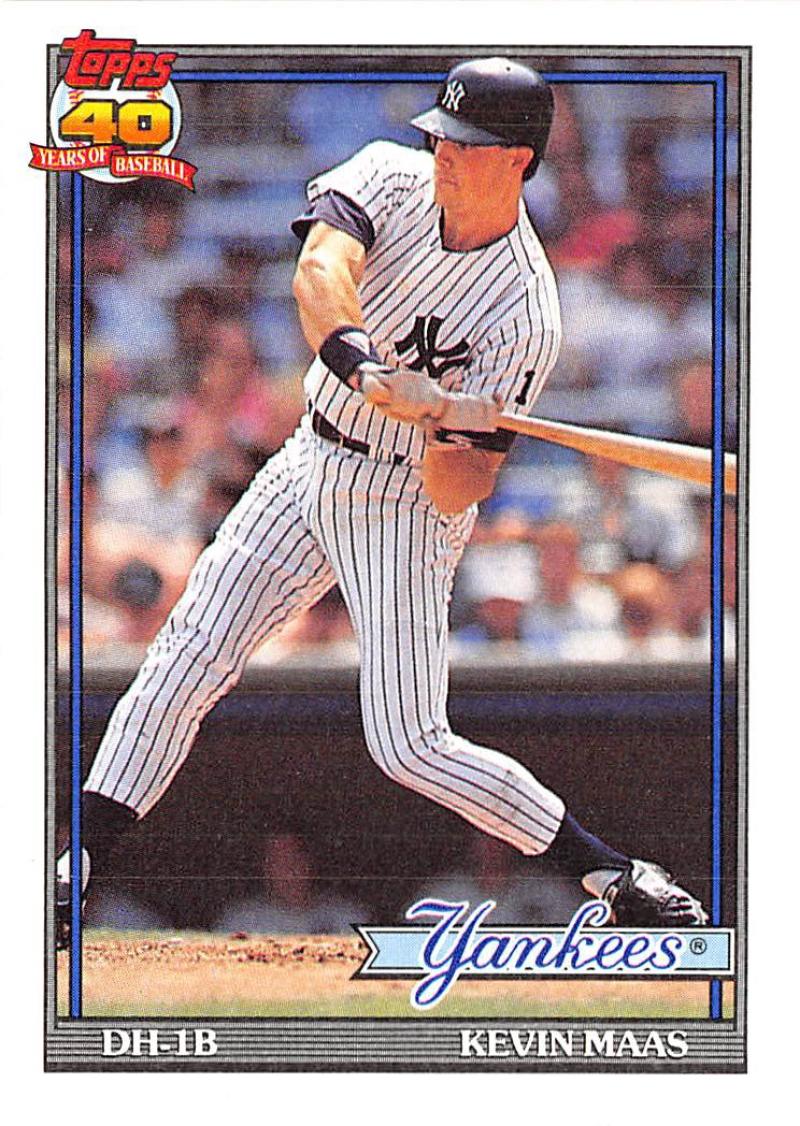 1991 Topps #435 Kevin Maas Baseball New York Yankees Image 1