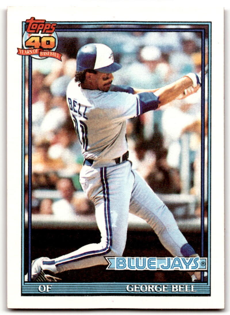 1991 Topps #440 George Bell Baseball Toronto Blue Jays Image 1