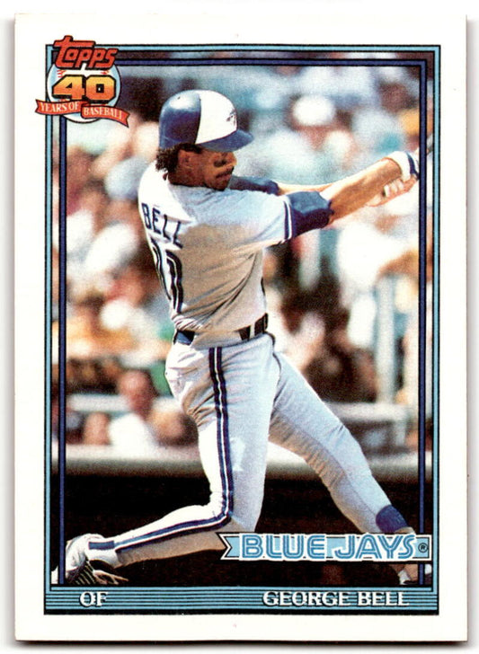 1991 Topps #440 George Bell Baseball Toronto Blue Jays  Image 1