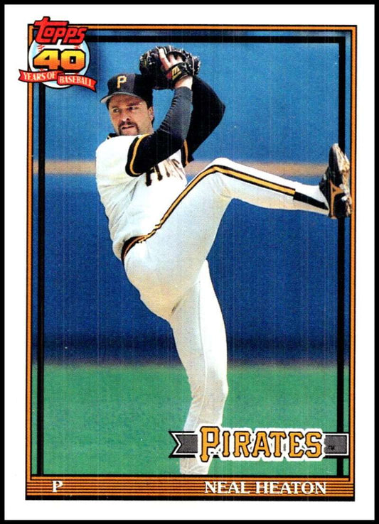 1991 Topps #451 Neal Heaton Baseball Pittsburgh Pirates  Image 1